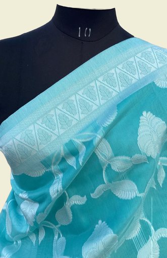 Light Blue Banarasi Saree